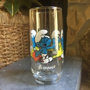 SMURF “BRAINY” Drinking Glass